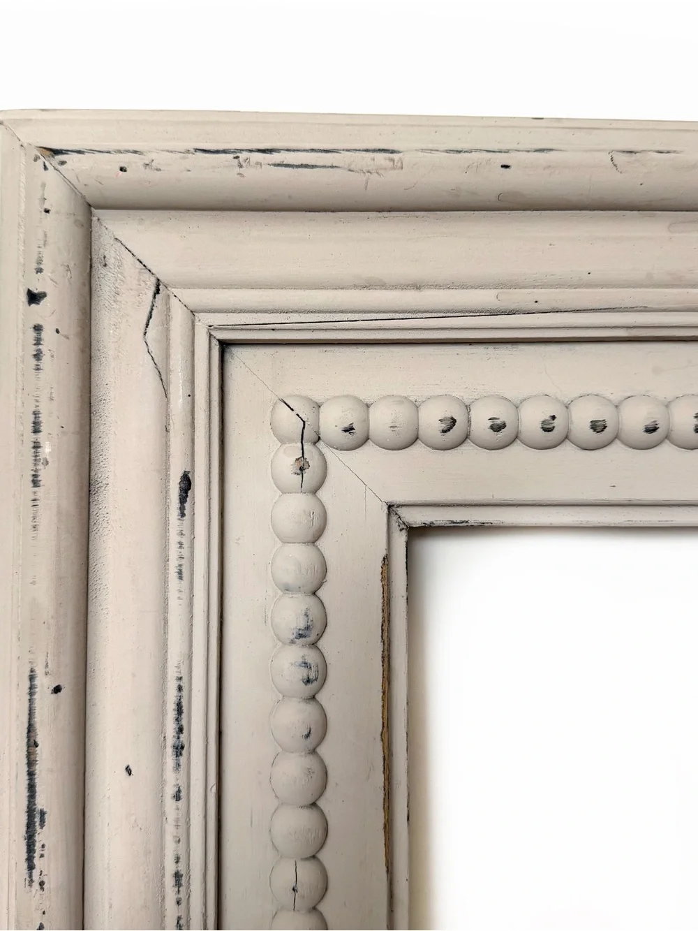 Large Beaded Wood Frame